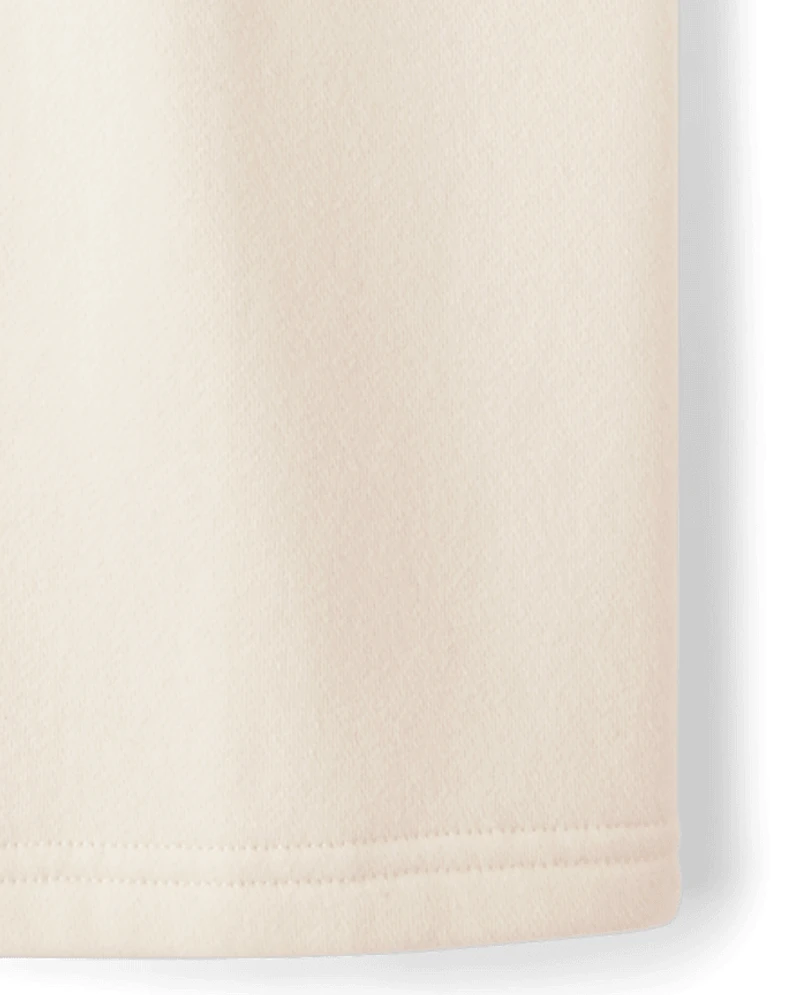 Kids Garment Dyed Premium Fleece Wide Leg Cargo Lounge Pants