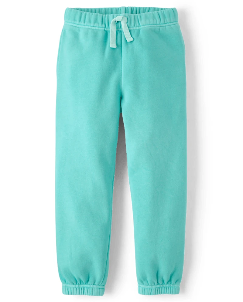 Kids Garment Dyed Premium Fleece Jogger Pants