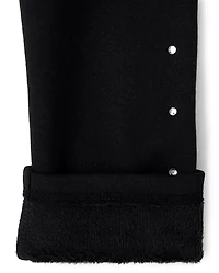 Girls Studded Winter Warm Leggings