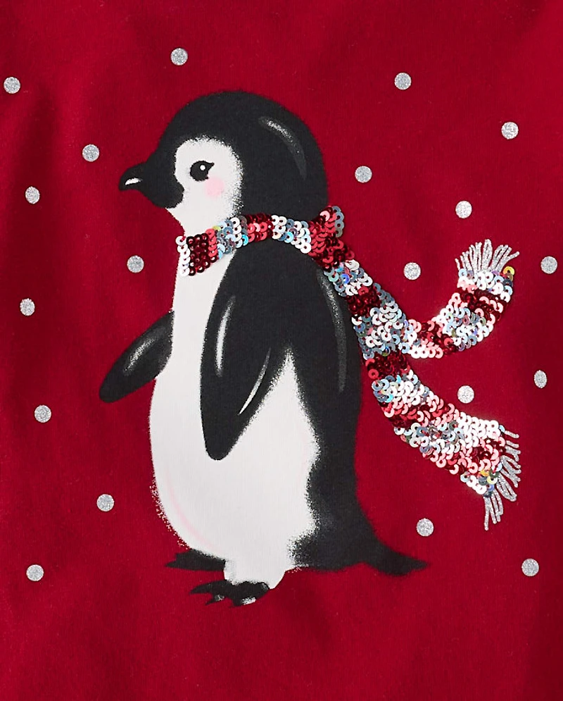 Girls Sequin Cross Back Top