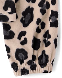 Girls Print Microfleece Half Zip Pullover