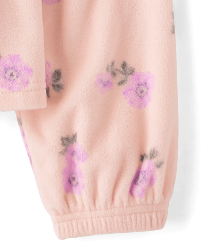 Girls Print Microfleece Half Zip Pullover