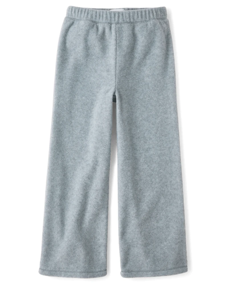 Girls Microfleece Wide Leg Sweatpants