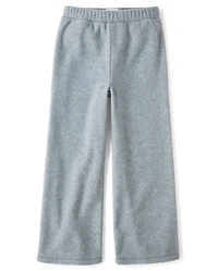 Girls Microfleece Wide Leg Sweatpants
