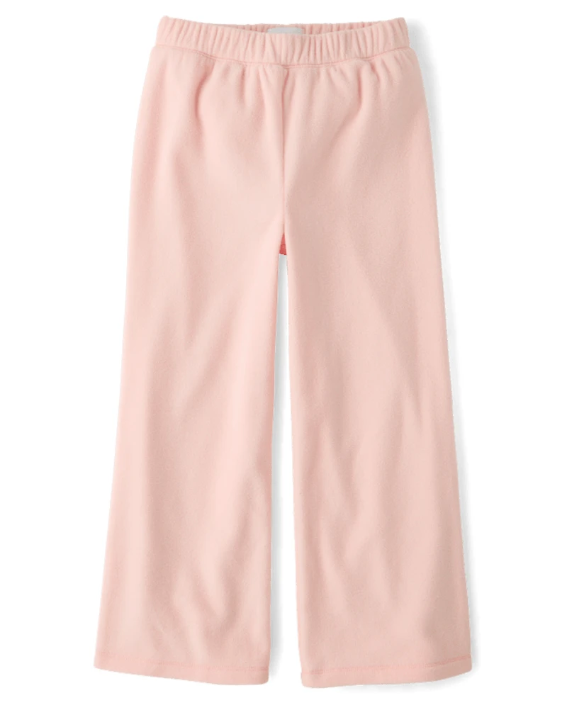 Girls Microfleece Wide Leg Sweatpants