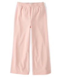 Girls Microfleece Wide Leg Sweatpants