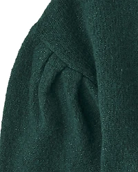Pull à nœud et paillettes pour fille