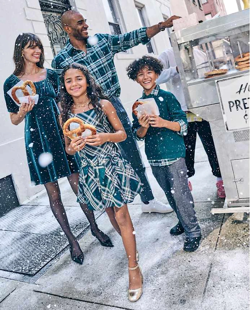 Womens Matching Family Velour A-Line Dress