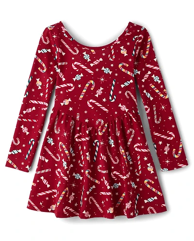 Girls Holiday V-Waist Dress