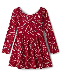 Girls Holiday V-Waist Dress