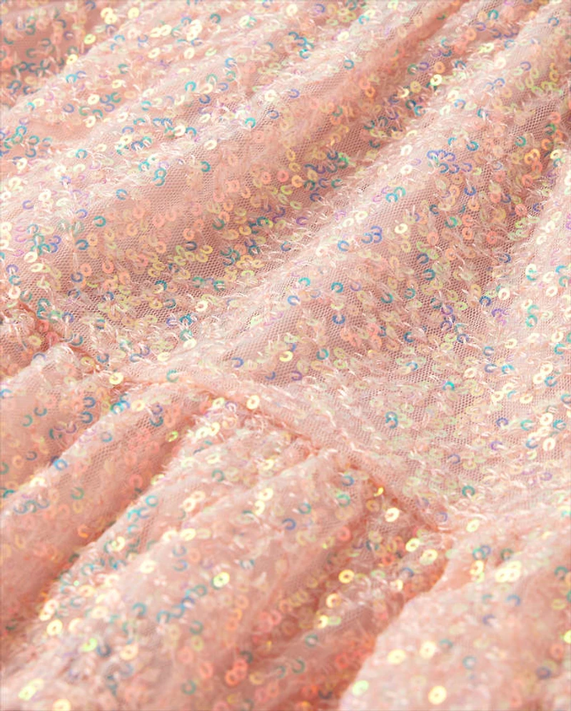 Girls Sequin Tiered Skirt