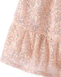 Girls Sequin Tiered Skirt