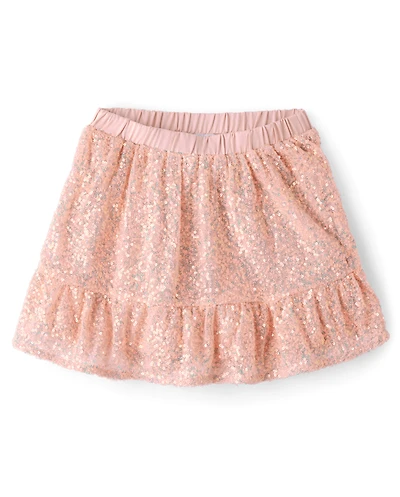 Jupe à volants sequins pour filles