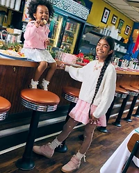 Girls Sequin Tiered Skirt