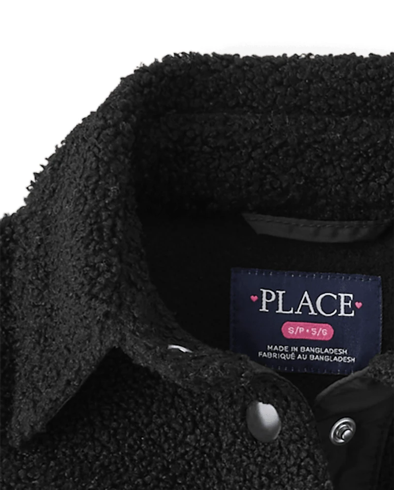 Girls Sherpa Shacket