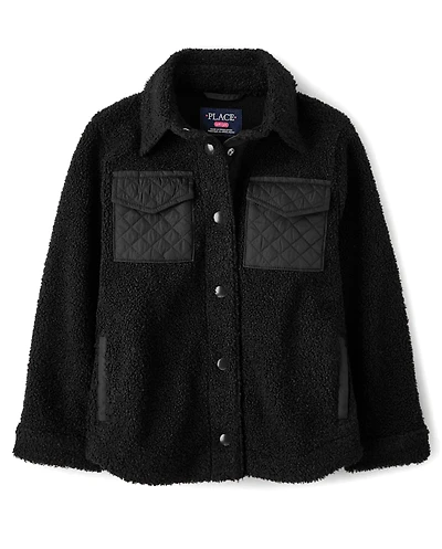 Girls Sherpa Shacket