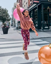 Girls Sherpa Half Zip Pullover