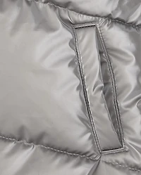 Doudoune mi-épaisse à doublure en microfibre brillante pour filles