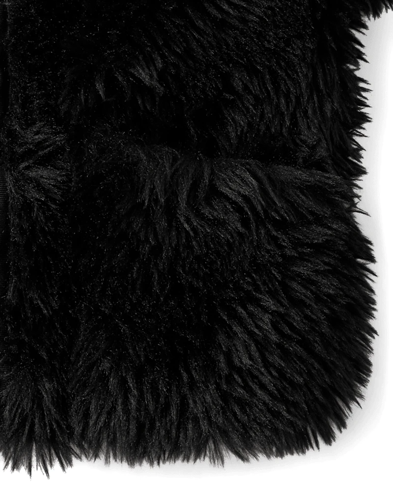 Manteau en fausse fourrure pour fille