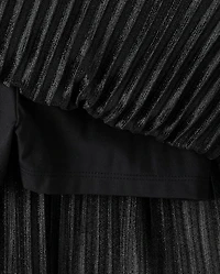 Girls Shimmer Pleated Mesh Skort