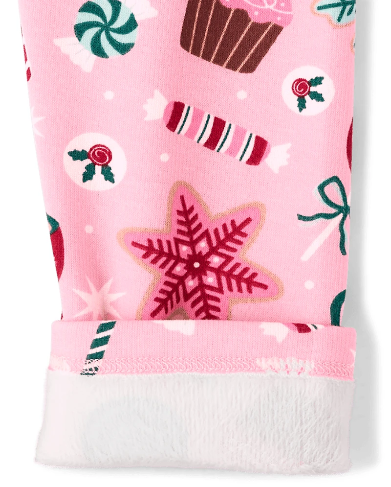 Girls Print Winter Warm Leggings