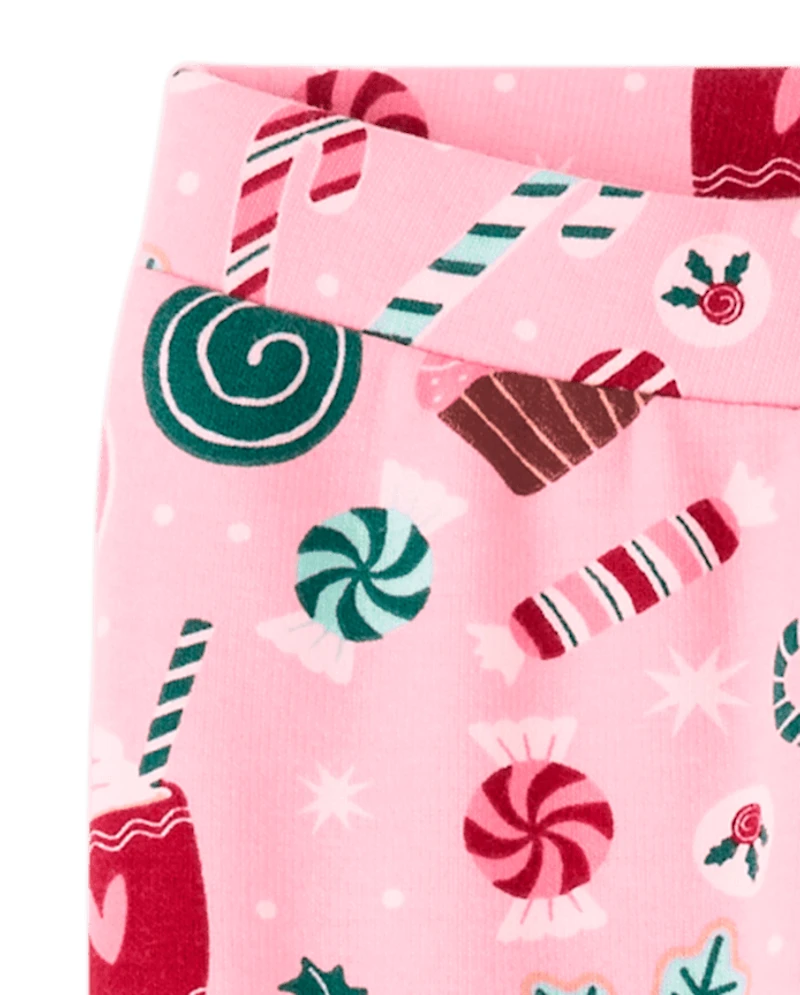 Girls Print Winter Warm Leggings