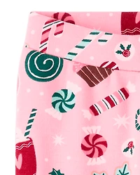 Girls Print Winter Warm Leggings