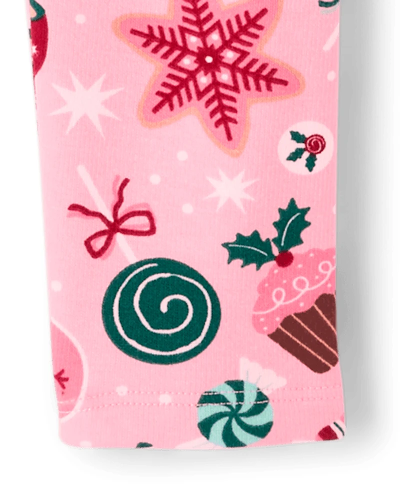 Girls Print Winter Warm Leggings