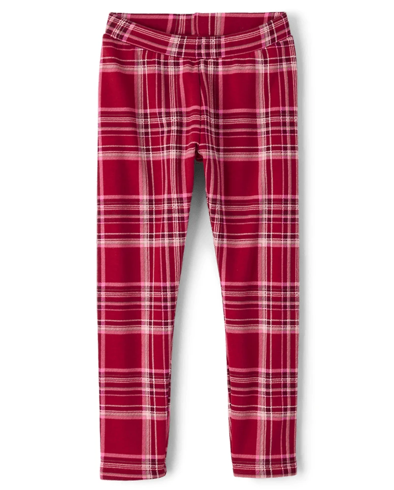 Girls Print Winter Warm Leggings