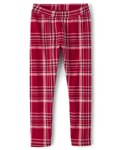 Girls Print Winter Warm Leggings