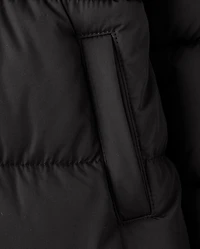 Doudoune longue épaisse doublée de fausse fourrure pour filles