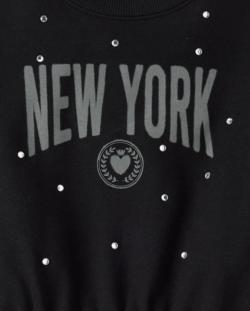 Girls Embellished Winter Warm Sweatshirt