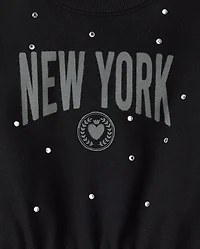 Girls Embellished Winter Warm Sweatshirt