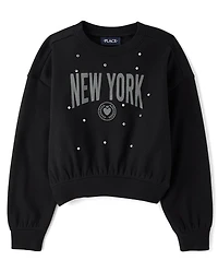 Girls Embellished Winter Warm Sweatshirt