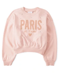 Girls Embellished Winter Warm Sweatshirt