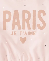 Girls Embellished Winter Warm Sweatshirt