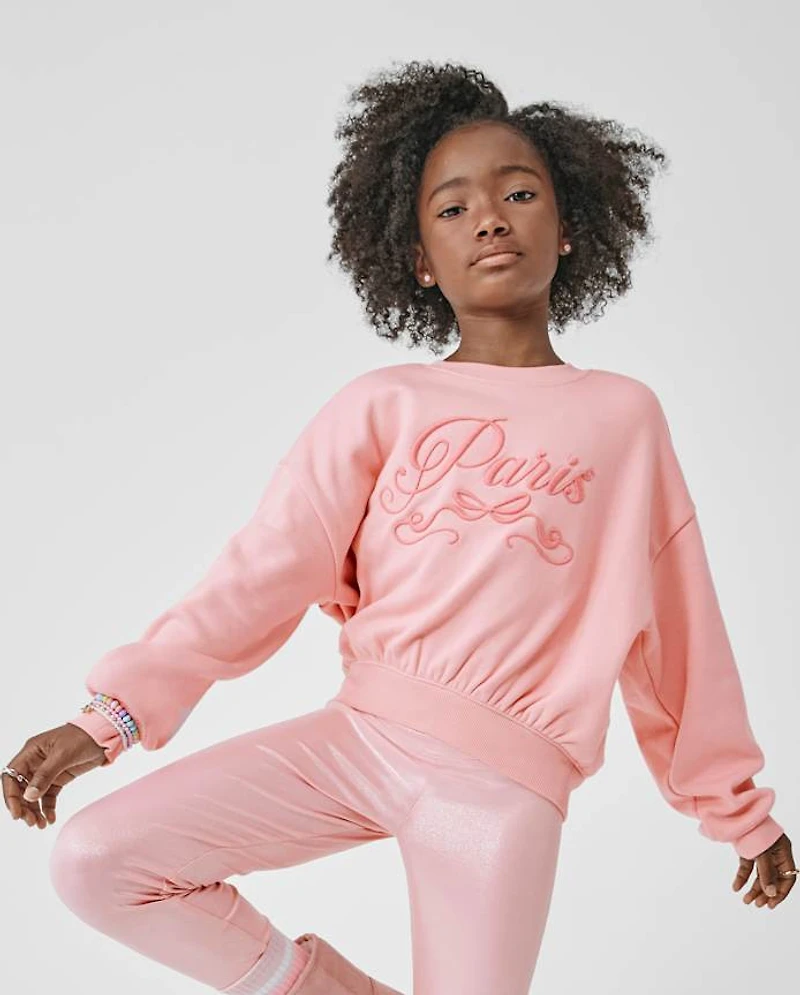 Girls Embellished Winter Warm Sweatshirt