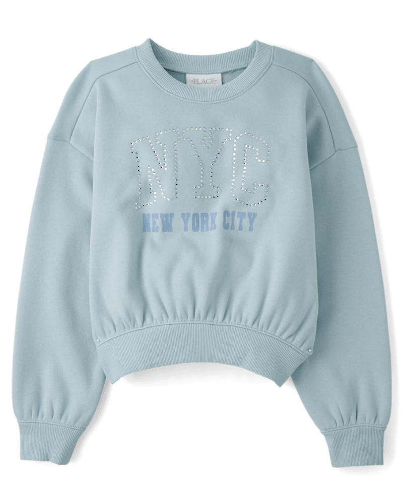 Girls Embellished Winter Warm Sweatshirt