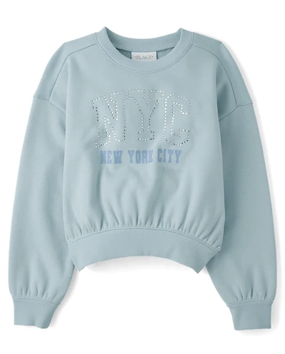 Girls Embellished Winter Warm Sweatshirt
