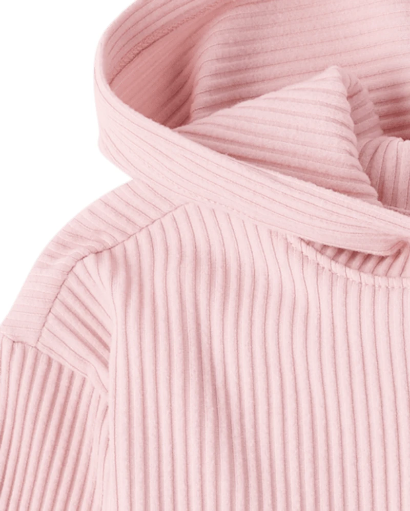 Girls Plush Rib Hoodie