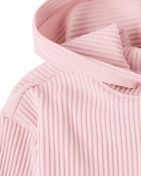 Girls Plush Rib Hoodie