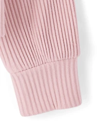 Girls Plush Rib Hoodie