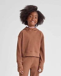 Girls Plush Rib Hoodie