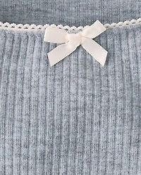 Girls Ribbed Lettuce Top