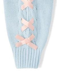 Girls Ribbon Cable Knit Sweater