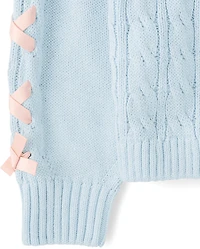 Girls Ribbon Cable Knit Sweater