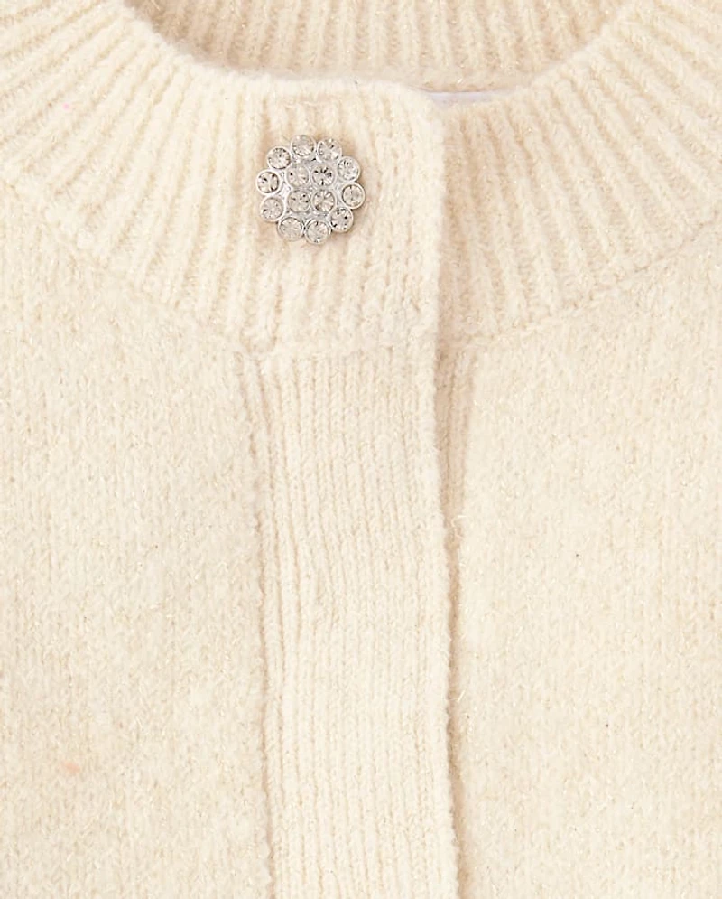 Girls Shimmer Sweater Cardigan