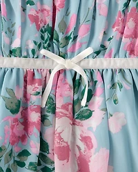 Robe babydoll en mousseline à fleurs pour fille
