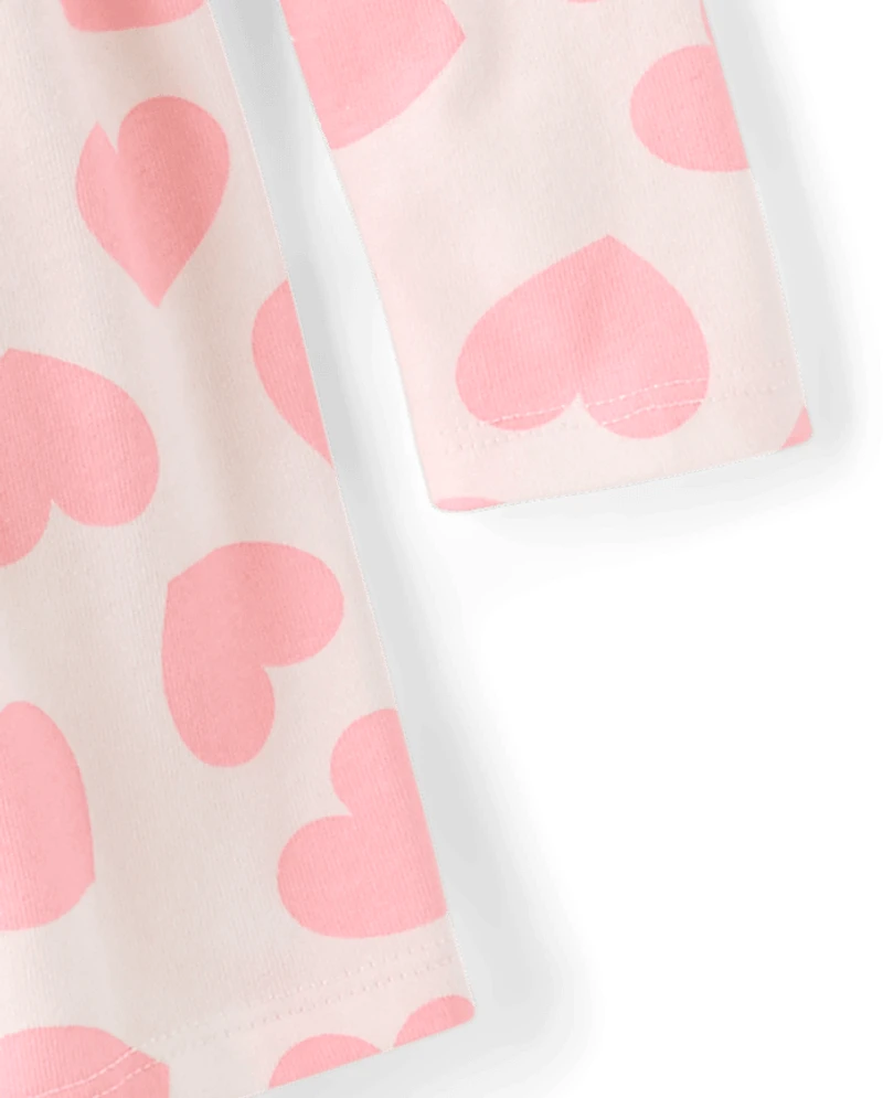 Baby And Toddler Girls Heart Bow Back Dress