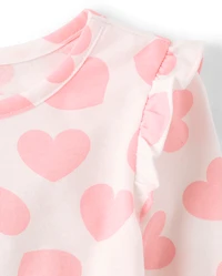 Lot de 3 hauts à cœurs pour petites filles